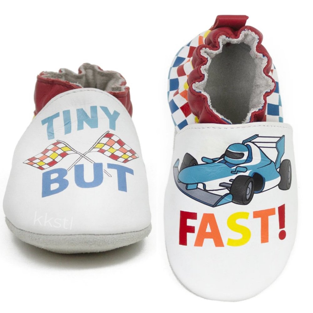 Robeez Soft Soles Fast Tiny But Baby Shoes Size 6-12 Months New